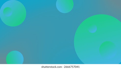 Teal Cyan Gradient background with Gradient circles and gradients Abstract geometric pattern