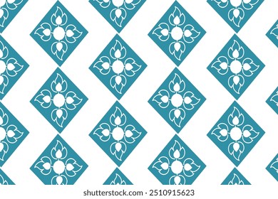 Teal Damask Delight: Un patrón de Vector sin costuras de elegantes motivos florales en un estilo clásico de damasco, perfecto para agregar un toque de sofisticación atemporal a sus diseños.