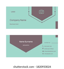 Teal Design Vector Business Card Corporate Identity
