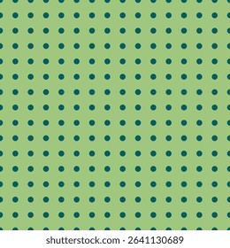 Teal Dots on Light Green, A Retro Inspired Seamless Pattern Design