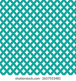 Teal geometrisches Gitter Nahtloses sich wiederholendes Ornament für verschiedene Anwendungen