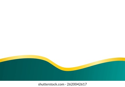 Teal and Gold Wave Borders for Certificate Frames