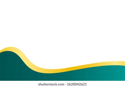 Teal and Gold Wave Borders for Certificate Frames