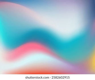 Teal Gradient Background. Blurred Multicolor backdrop with copy space. Vector for banners, posters, and graphic design