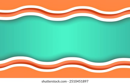 teal gradient background, paper color texture. playful wallpaper design. abstract river Teal and Orange design. Vibrant Wavy Lines art. 3d Abstract Waves, Dynamic Flowing art. Fluid Gradient Design
