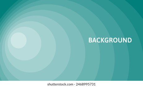 Teal green abstract background with lines and gradient transition, blended rounds, overlay pattern