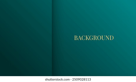 Teal green abstract background. Shape of a wall with niche or alcove. Web banner template	