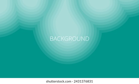 Teal green abstract background with wavy pattern and gradient shades, dynamic curve shapes	