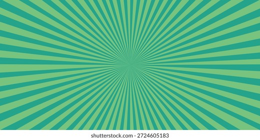 Teal und grün Sunburst Muster Hintergrund mit radialen Linien