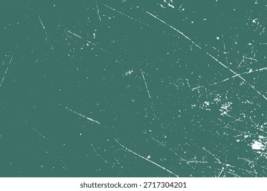 Fondo de textura de grunge verde azulado con sutiles marcas de angustia blancas, detalles de superficie desgastados y grano vintage, ideal para fondos modernos, superposiciones, marcas y uso de diseño creativo