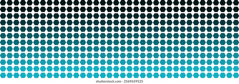 Teal Hexagon Gradient Pattern: Abstract Geometric Background