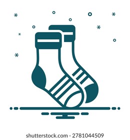 Teal ice skating socks for winter sports and recreation activities on ice