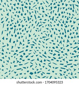 Teal irregular shapes on a minty green background. Pattern for fabric, backgrounds, wrapping, textile, wallpaper, apparel. Vector illustration