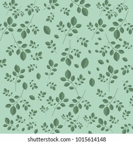 Teal Leaves Dark Spring Background