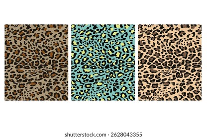 Teal Leopard Print: Seamless Pattern, Leopard Cheetah skin seamless pattern vector Stylized Spotted Leopard Skin Background for Fashion ,