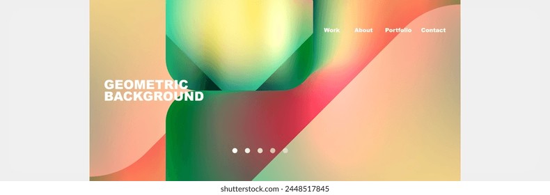Teal Liquid color background design for Landing page site. Fluid gradient shapes composition. Futuristic design posters. Eps10 vector.