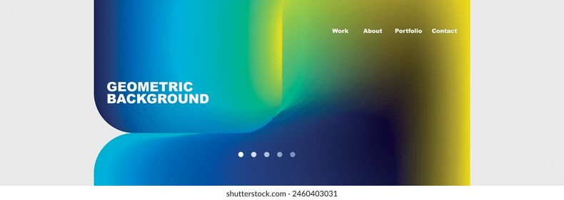 Teal Liquid Farbe Hintergrund Design für Landing Page Website. Fluidgradienten-Formen-Zusammensetzung. Futuristische Designplakate. EPS10-Vektorgrafik.