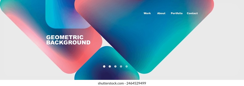 Teal Liquid color background design for Landing page site. Fluid gradient shapes composition. Futuristic design posters. Eps10 vector.