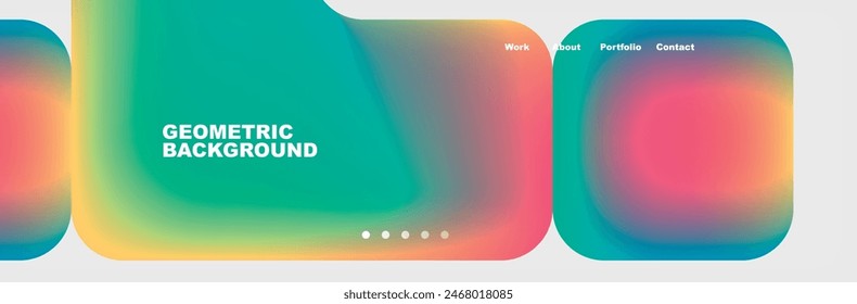 Teal Liquid color background design for Landing page site. Fluid gradient shapes composition. Futuristic design posters. Eps10 vector.
