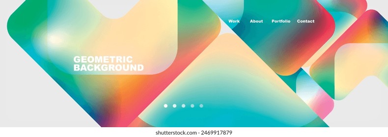 Teal Liquid color background design for Landing page site. Fluid gradient shapes composition. Futuristic design posters. Eps10 vector.