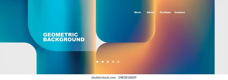 Teal Liquid color background design for Landing page site. Fluid gradient shapes composition. Futuristic design posters. Eps10 vector.