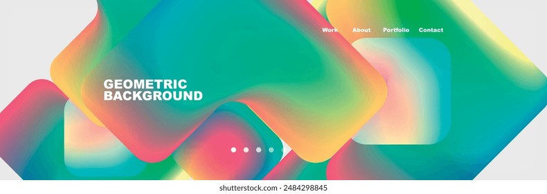 Teal Liquid color background design for Landing page site. Fluid gradient shapes composition. Futuristic design posters. Eps10 vector.