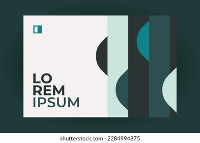 Teal, mint, dark green color background with abstract rounded shape element. For Cover, Web, Presentation, Card, Template, banner