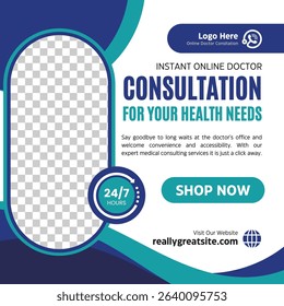 Teal Modern Consultation Service Instagram Post