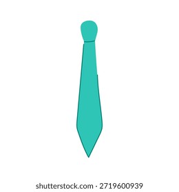 Corbata verde azulado con un diseño simple y plano que simboliza la profesionalidad, la moda masculina y el atuendo corporativo, perfecto para conceptos relacionados con el trabajo, el éxito y los eventos oficiales