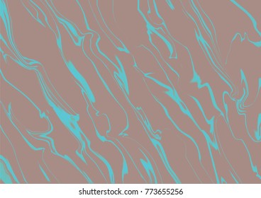 Teal and pink digital marbling background. Liquid surface backdrop. Pastel palette suminagashi vector for web design or festival invitation. Fluid color pattern. Traditional Turkish ebru technique