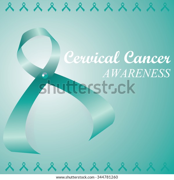 Teal Ribbons Cervical Cancer Awareness Campaign Signs Symbols