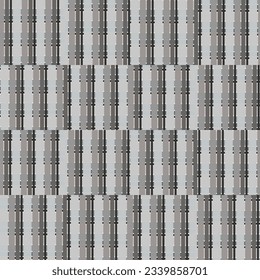 Teal rustic coastal beach house check fabric tile. Seamless sailor flannel textile repeat swatch.Seamless texture pattern for any kind of design.gray, black and white colours checks.