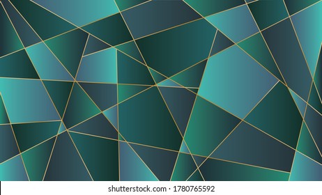 Teal shattered glass gradient background