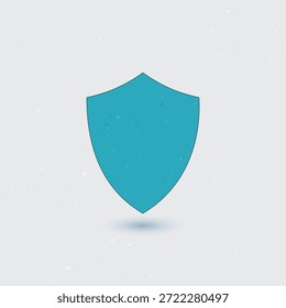 Un icono de escudo verde azulado se muestra de forma prominente sobre un fondo gris claro, con un efecto de sombra sutil que agrega profundidad y dimensión a la Imagen. El escudo simboliza la protección, la seguridad y la defensa, lo que lo convierte en un elemento gráfico versátil para diversas aplicaciones de diseño.