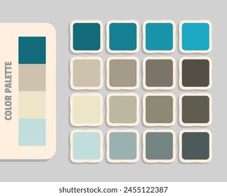 teal silver bisque powderblue color palette, colour matching, rgb colors, harmonious colours catalog sample, design and edit idea