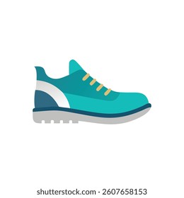 Teal sneaker, running shoe illustration, exercise, fitness
