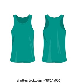 teal sport top isolated vector 