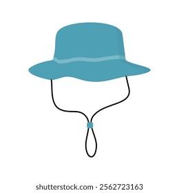 Teal sun hat with chin strap