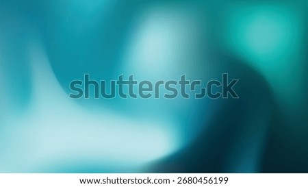 Teal tones swirl in soft light wave over blurred turquoise water backdrop