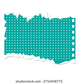 Teal gerissenes Papier mit weißen Tupfen bietet eine lebendige, strukturierte Kulisse für kreative Designprojekte