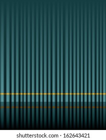 Teal velvet curtain vector background.