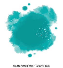 Teal Watercolor Background Vector, Watercolor Splash 