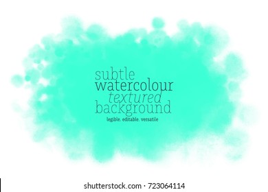 Teal watercolor splotches