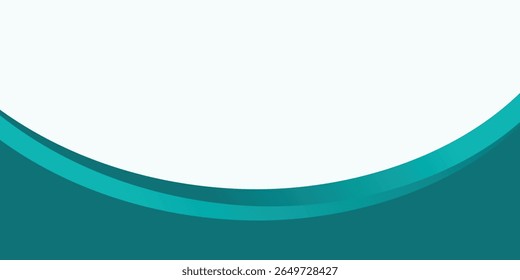 Teal Wave Abstract Background Template for Business or Corporate Banner