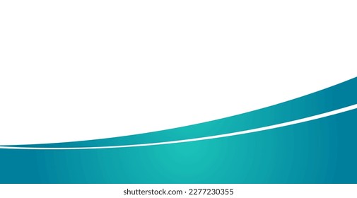 Teal wave background. For wallpaper, cover, web banner, poster, placard and vivid presentation. Wave design background for business card, voucher template, text message and flyer. Elegant vector