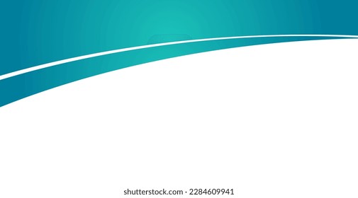 Teal wave background. For wallpaper, cover, web banner, poster, placard and vivid presentation. Wave design background for business card, voucher template, text message and flyer. Elegant vector