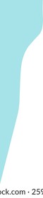 Teal wavy corner suitable for modern designs, presentations, and web graphics. corner illustration