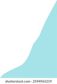 Teal wavy corner suitable for modern designs, presentations, and web graphics. corner illustration