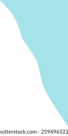 Teal wavy corner suitable for modern designs, presentations, and web graphics. corner illustration
