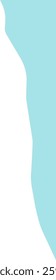 Teal wavy corner suitable for modern designs, presentations, and web graphics. corner illustration